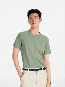 Semir | Mens Stretchable Slim Fit Solid Color T-shirt