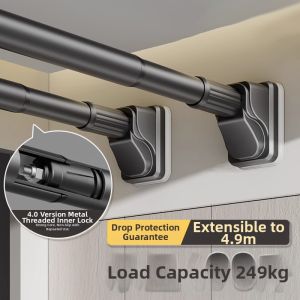 Adjustable No-Drill Support Rod