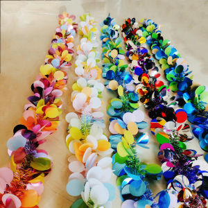 Macaron Colorful Ribbon Pull Flowers New Year Decoration Supplies Class Room Decorations Christmas Decorations Shop Hanging Decorations