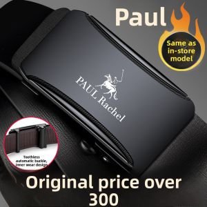 2026 Paul Genuine Leather Belt Mens Automatic Buckle Waist Belt Youth Middle Age Versatile Trendy Pure Calfskin Belt