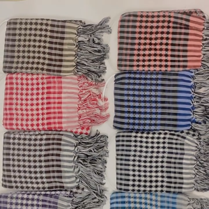 YOUJ  Colorful Plaid Scarf Sporty Outdoor Thick Warm Exterior Shawl Tassel Scarf