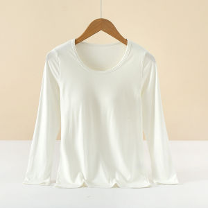 Fall and Winter Womens Pajamas with Chest Pad Single Top Homewear Pullover Long Sleeves Loose K-style Cute Thin Plus Size