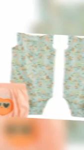 2-Piece Floral Print Peach Short Set for 18 months Baby Girl