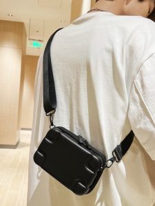 Túi Vuông Nhỏ Thời Trang Mới Cho Nam Túi Đeo Chéo Mềm Cứng Cáp Túi Đeo Vai Đơn Túi Đựng Đồ Dùng Cá Nhân Bằng Da PU