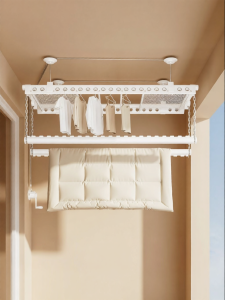 MINGZHI | Side Mount Hand Crank Adjustable Drying Rack