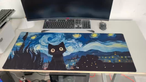 1pc The Starry cat Night Large Mouse Pad computer mat Desk Mat keyboard mat Office Gaming Table Mat