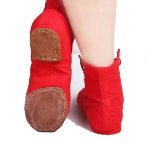 Canvas Dancing Shoes Mens and Womens Jazz Shoes High-Top Ballet National Performance Body Practice Shoes Dancing Shoes Genuine Leather