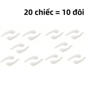 20 Chiếc Đệm Silicon Chống Trượt Giữ Kính - Giá Đỡ Chân Kính Móc Tai Nút Bịt Tai Phụ Kiện Giữ Kính