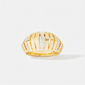 Gold Irregular Wide Stylish Ring