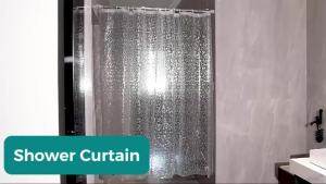 PEVA Gravel Shower Curtain Transparent Lining Waterproof Bathtub Bathing Cover Gravel Bathroom Bath Curtains Liner For Bathroom