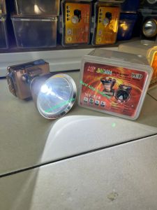 Lampu Kepala 100W MF Japan Supper Power LED Headlamp MF-518 White Yellow Light Lithum Battery