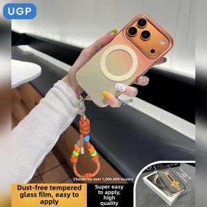 UGP | Orange Gradient Magnet Compatible iPhone 17 Pro Max Phone Case With Strap