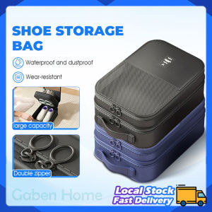 Large Travel Shoe Bag Portable Shoe Storage Bag Zipper Waterproof Dust-Proof Multi layer Beg Kasut Cuti Melancong