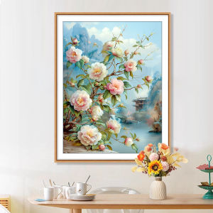 QIANHONGXIU | Sleek & Sophisticated Floral Cross Stitch Home Decor