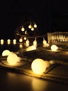 Đèn Led Trang Trí Đèn Led Dây Bóng Tròn Màu Vàng Ấm Không Nhấp Nháy Dùng Pin Tiện Lợi Dã Ngoại Cắm Trại - DCP7