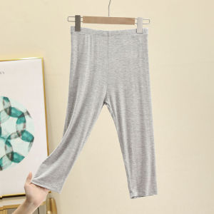 Modal Basic Leggings Womens Summer Thin Fashion Tape Outwear Cropped Leggings High Waist Plus Size Slimming Cropped Pants