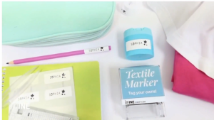 Mine Stamp Waterproof Fabric Name Chop / Textile Pemanent DIY Clothing Marker / Clothes Labels For Kids / 儿童可洗衣物印章  White Thermal Ribbon