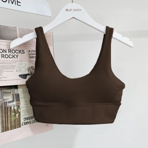 Alo Yoga Sports Bra Womens Sensation Shock Absorption Half Fixed Running Beautiful Back Fitness Sports Bra Vest Nylon Material