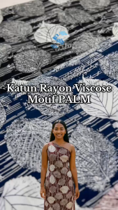 Kain Katun Rayon Silky Viscose Print Motif PALM Premium & SUPER Lembut Super Silk