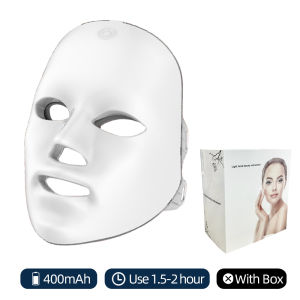 foreverlily 7 Colors Photon Facial LED Mask Red Light Therapy Anti Aging Face Neck Beauty Mask Relaxation Treatment Anti-Wrinkle