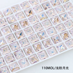 Colorful Nail Art Drill 6mm Square 8mm Square 10mm Sharp Bottom Mobile Phone Case Decoration DIY Jewelry Dongzhou Crystal