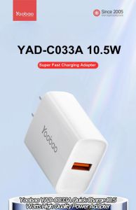 Yoobao YAD-C033A 10.5W USB Port Super Fast Charging Power Adapter Charger