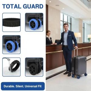 8-item luggage wheel cover set silent silicone shells and noise-cancelling and shock blocking suitcase wheel protectors 2026