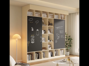 [PRE-ORDER] Solid wood full-wall bookcase bookshelf storage combination cabinet sliding blackboard wall living room study bookcase display cabinet