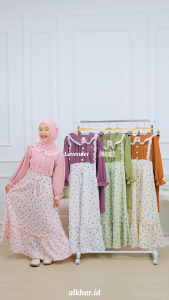 ALKHAR - Gamis Anak Perempuan Korean Style Elora Crinkle 3-13 Tahun Arsyila Series