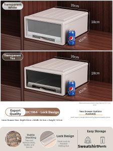 XUNHUAI | Transparent Drawer-type Plastic Storage Box