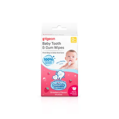 Pigeon Baby Tooth & Gum Wipes Strawberry Flavour 20s