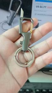 Zinc Alloy Car Keychain Multi‑Functional Carabiner Keychain & Bottle Opener Durable Key Ring