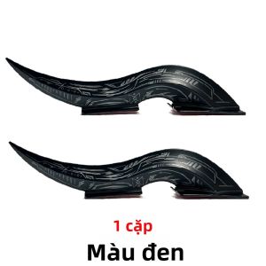 1 Cặp Đèn LED Hình Sừng Rồng Trang Trí Nóc Xe Ô Tô Chống Nước Phụ Kiện Trang Trí Xe Hơi Phổ Thông Với 32 Hiệu Ứng Ánh Sáng Động Sạc Type-C