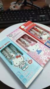Sanrio | 3pcs Cute Pattern Straight Gel Pen Quick Dry 0.5mm Black Ink Signature Pen Office School Daily Writing Stationery Gift
