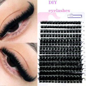 Cluster Eyelash Extension 180D/160D/100D Natural Style Individual Eyelashes Segmented Eyelashes Bundles 3D Mink False Eyelashes