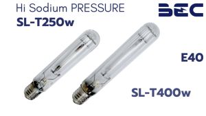 BEC หลอดโซเดียม 250W และ 400W ขั้ว E40 ทรงกระบอก ผ่านบัลลาส รุ่น SL-T250W และ SL-T400W ขั้ว E40