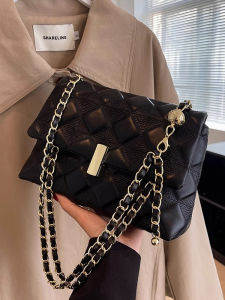 Elegant Chain Strap Mini Crossbody Bag for Women Trendy Design Versatile Summer Handbag Soft PU Leather Casual Shoulder Bag