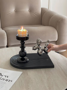 Vintage Style Home Decorative Accessories Luxury Candlestick for Living Room TV Cabinet Wine Cabinet Soft Decoration