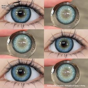 Kính Áp Tròng Mềm EYESHARE 1 Cặp Màu Nâu Xám Thời Trang Chất Liệu HEMA Dùng Được 6 Tháng