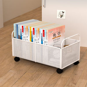 กล่องเก็บหนังสือแบบเคลื่อนที่สำหรับนักเรียน มีล้อ ชั้นวางของ ช่องเก็บสำหรับหนังสือ ชั้นวางของสำหรับโต๊ะเรียน กล่องเก็บหนังสือ