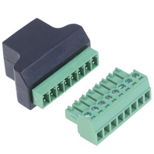 EELHOE | RJ45 to screw terminal adaptor rj45 female to 8 pin connector for CCTV DVR