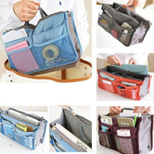 Organizer Insert Bag Women Nylon Travel Insert Organizer Handbag Purse Large Liner Lady Makeup Cosmetic Bag Female Tote