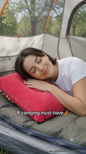Portable Inflatable Square Pillow For Outdoor Travel Camping Portable Air Pillow