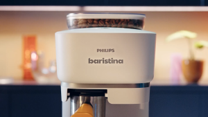 Bộ máy pha và máy tạo bọt cà phê Espresso Lungo tự động chuyên nghiệp. Thương hiệu Hà Lan cao cấp Philips Baristina BAR300 - BAR311