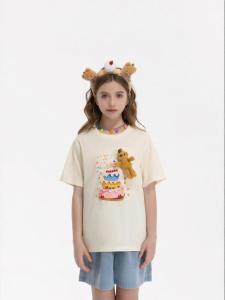 Summer New Birthday Cake Print 3D Bear T-shirt