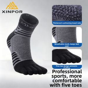 XINPOR | Sport Five Finger Socks Thick Toweling Prevent Blisters Quick Dry
