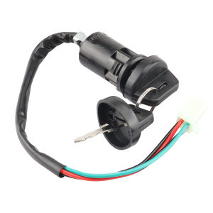 Motorcycle 4 Pin Ignition Switch Start Ignition Switch Lock with Key Replacement for Honda Yamaha Suzuki Quad ATV Dirt Bike