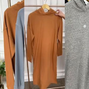 Long Sleeve Hoodie Sweatshirt Dress by Uniql* - Hoodie Dress Wanita