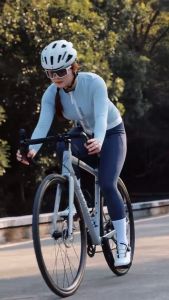 WOSAWE Women Cycling Jersey Summer Breathable Sunscreen Long-Sleeved Sports Bike Shirts