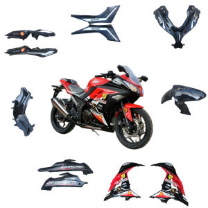 ชุดสีเคลือบด้านพลาสติกครอบรถจักรยานยนต์เต็มชุดสำหรับการแข่งขันทางบ้าน ชิ้นส่วนปรับแต่งได้สำหรับรถจักรยานยนต์สปอร์ต